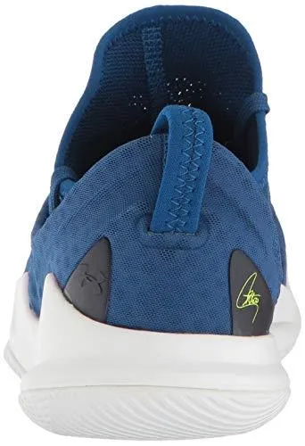 Under Armour Boys' Pre School Curry 5 Basketball Shoe, Moroccan Blue (401)/White, 3