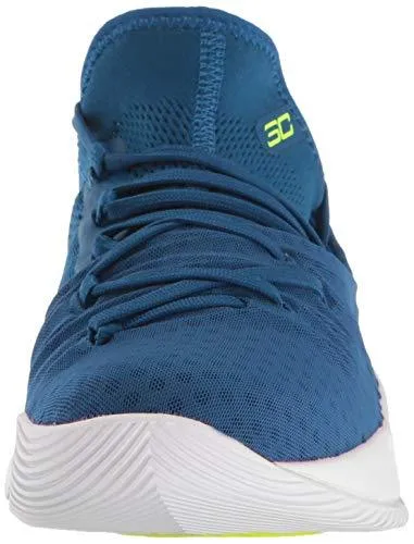 Under Armour Boys' Pre School Curry 5 Basketball Shoe, Moroccan Blue (401)/White, 3