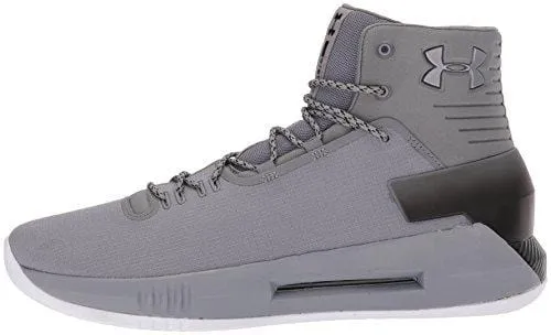Under Armour Men's Drive 4 Basketball Shoe, Zinc Gray (101)/Black, 8.5