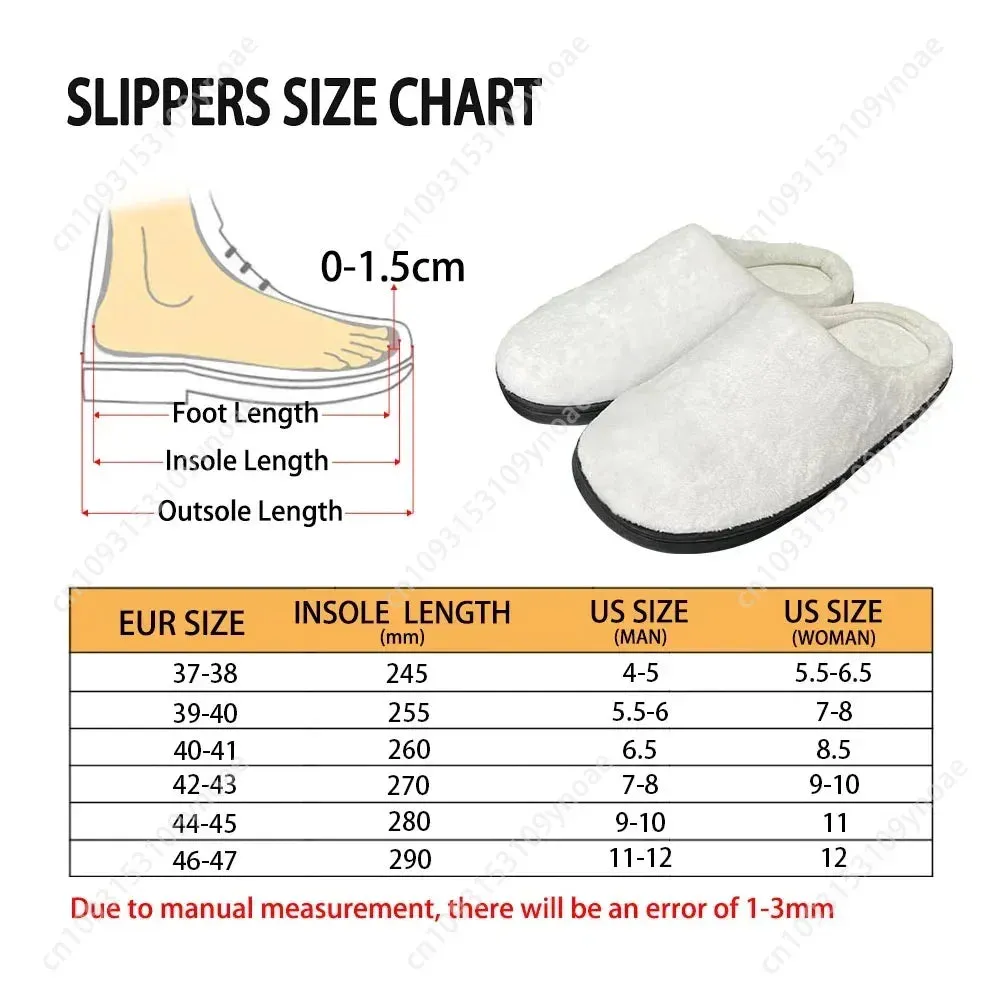 Van EVH 5150 Stripes Rock Band Plush Slippers – Thermal Winter Sandals for Men and Women, Indoor Cotton Comfort, Keep Warm in Style